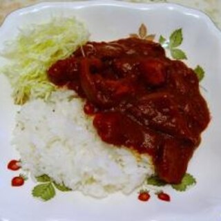 トマトと茄子のチキンカレー